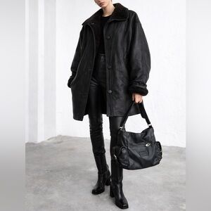 VINTAGE - Black Shearling Coat